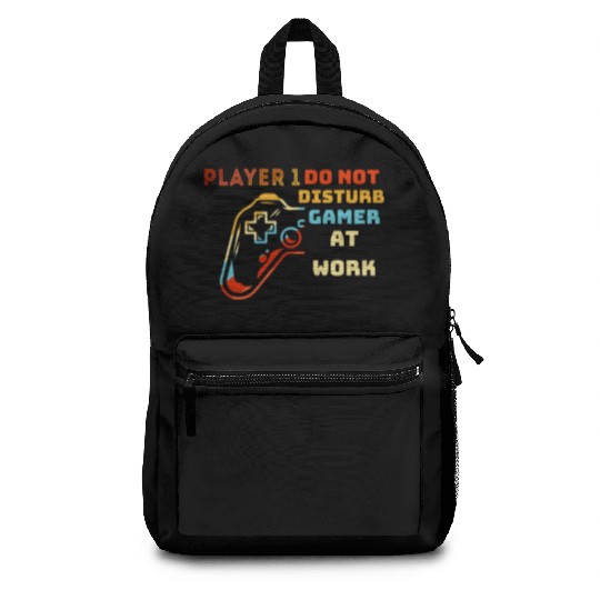 Do Not Disturb Gamer At Work-Gaming Lover Backpacks