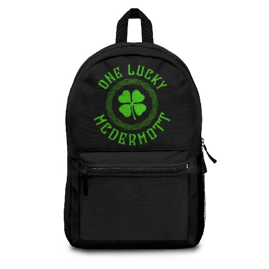 One Lucky McDermott Irish Family Four Leaf Clover Backpacks