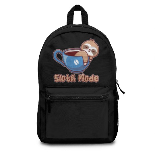 Funny cute lazy sloth coffee design for cool sloth Backpacks