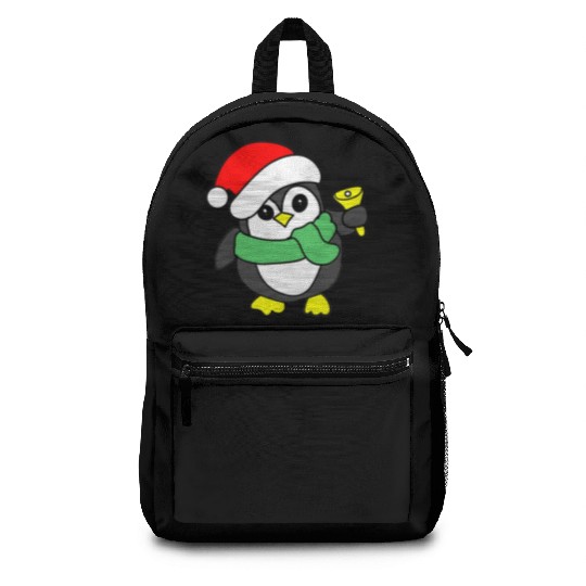 penguin ringing bell Backpacks