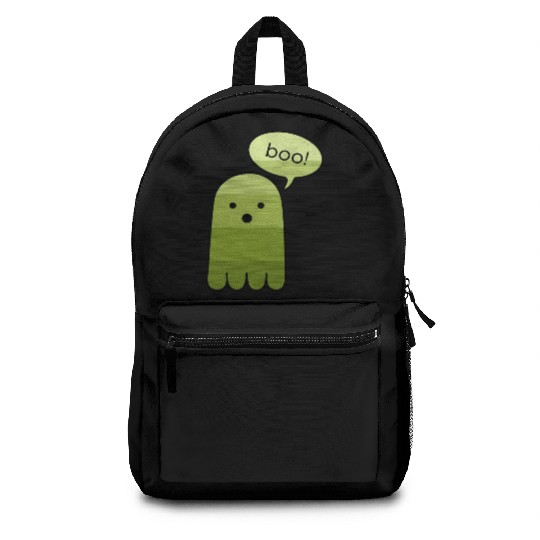 Army Green Boo Ghost Halloween Backpacks