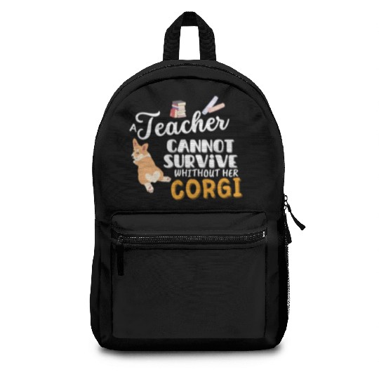 Teacher gift idea for women dog Corgi Backpacks