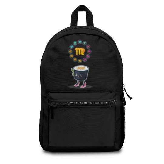 Japanese Sushi Funny Virgo Zodiac Sushi Lover Pun Backpacks