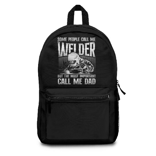 Welder Welding Dad Father Vintage Backpacks