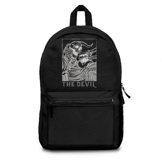Skeleton Bones Tarot Card Occult Devil Gothic Backpacks