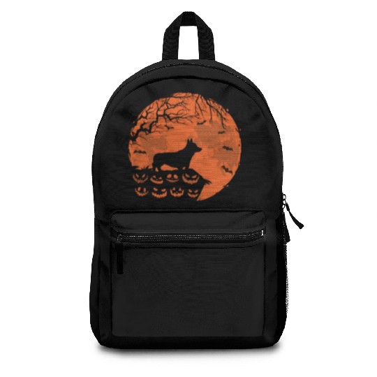 Corgi And Moon Halloween Funny Dog Lover Gift Backpacks