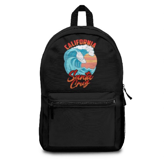 Santa Cruz California Waves Surf Beach Backpacks