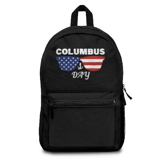 Columbus Day Glasses America Backpacks
