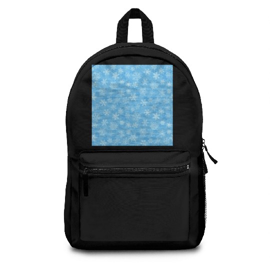 Pretty Light Blue Snowflakes Pattern Backpacks