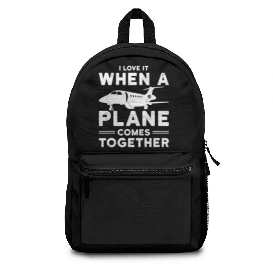 Airline Pilot Plane Comes Together Aircraft Pun Backpacks