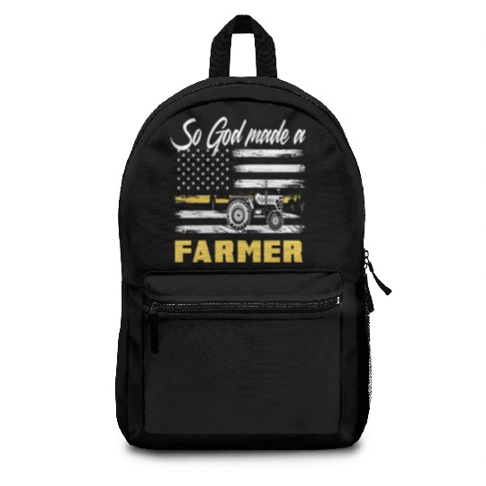 American Flag Agriculture Farmer Backpacks