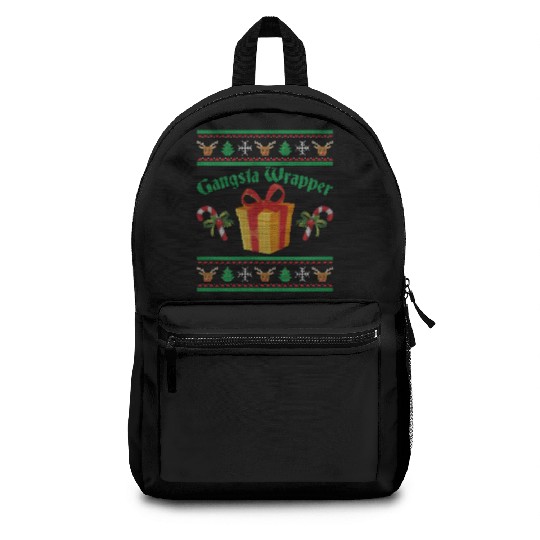 Gangsta Wrapper Christmas Candy Canes Backpacks