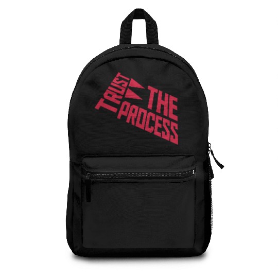 trust the process quote Backpacks