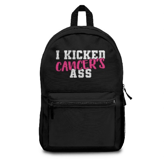 I Kicked Cancers Ass Breast Cancer Survivor Backpacks