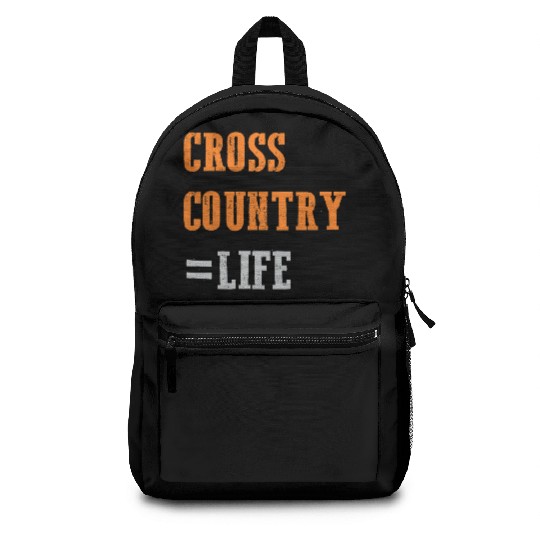 Fun XC Cross Country Life Track Running Sport T Sh Backpacks