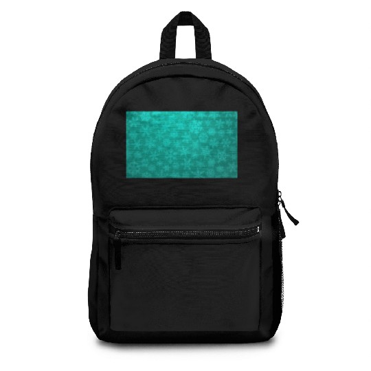 Teal Snowflakes Christmas Pattern Backpacks