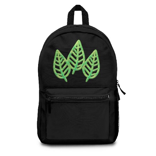 three leaves leaf icon nature green Backpacks