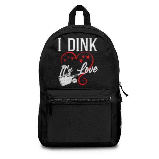 Pickleball Pun Heart Valentines Backpacks