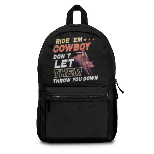 Rodeo Bull Riding Livestock Show Farmer Cattle Backpacks