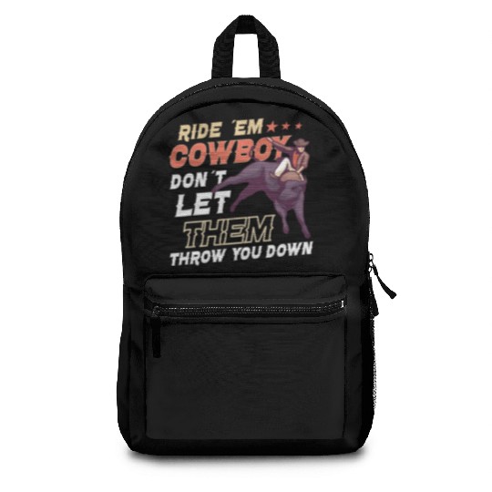 Rodeo Bull Riding Livestock Show Farmer Cattle Backpacks