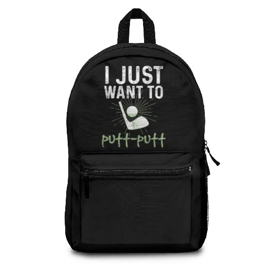 Funny Goofy Mini Golf Quotes Putt Putt Legend Backpacks