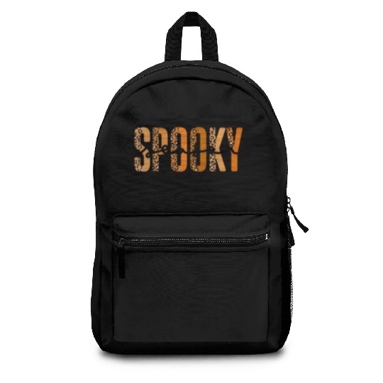 Spooky Season Halloween Leopard Backpacks