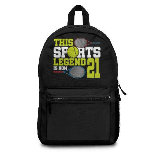 This Sports Legend Is Now 21, Tennis 21st Birthday Backpacks