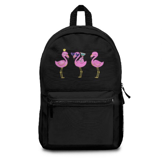 Friends Cocktail Flamingo Lover Backpacks
