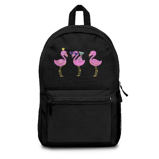 Friends Cocktail Flamingo Lover Backpacks