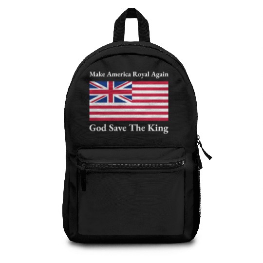 Funny Red Blue Make America Royal Again Flag Backpacks