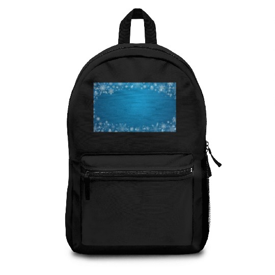Blue Snowflakes Pattern Backpacks