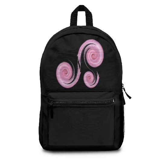 pink flower Backpacks