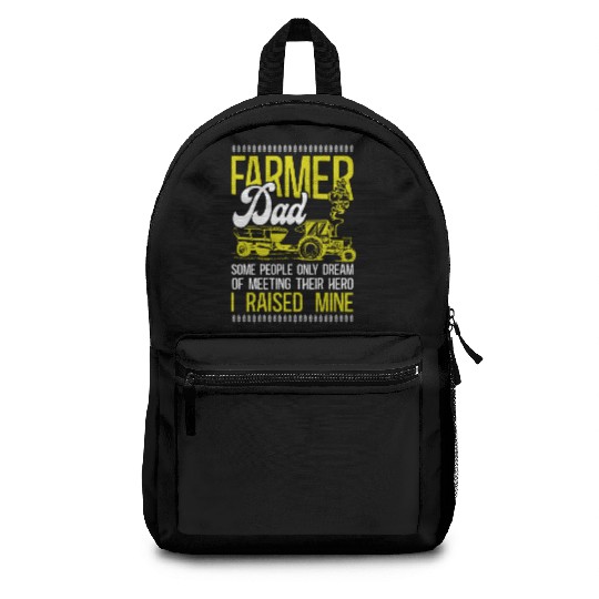 Farming Farmer Dad Father Tractor Backpacks