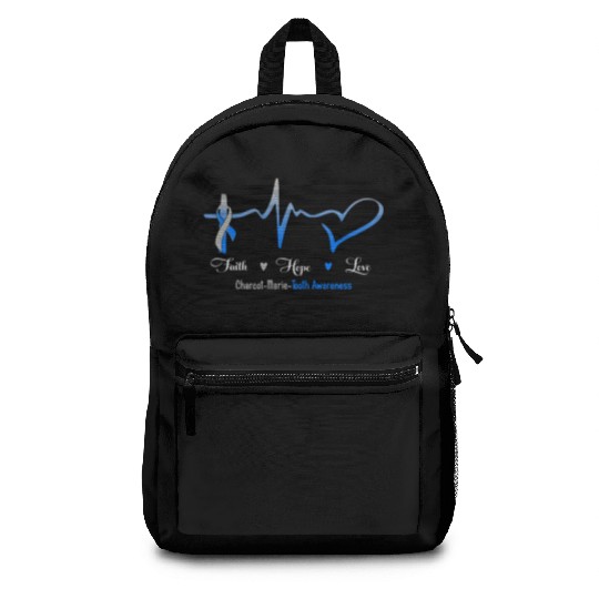 Faith Hope Love Charcot Marie Tooth Awareness Backpacks
