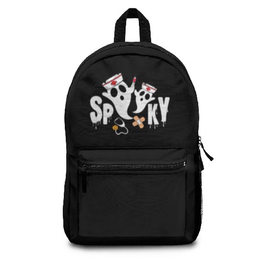 Cute Spooky nurse Backpacks Halloween Nurse gifts