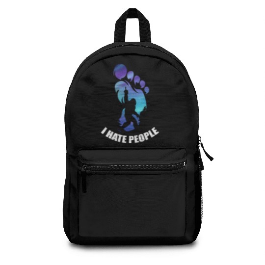 Bigfoot I Hate People Funny Big Foot Sasquatch Backpacks