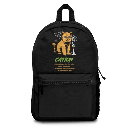 Cat Science Chemistry Teacher Cation Chemistry Backpacks