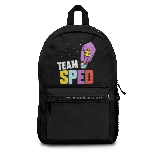 Team Sped Special Education Teacher Awareness Backpacks