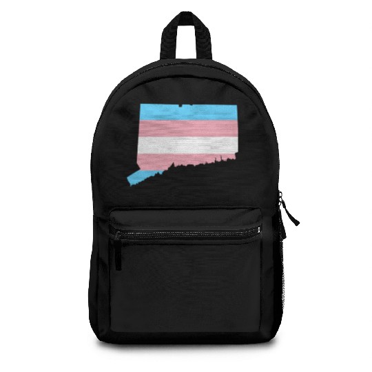 Trans Flag Connecticut LGBT Pride Support Backpacks