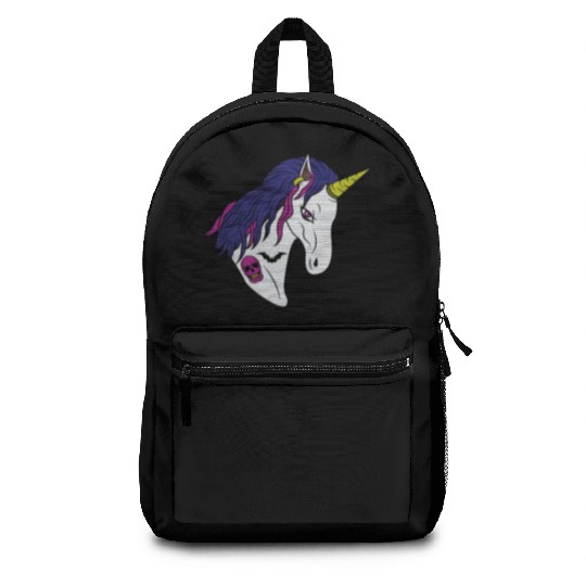 Goth Unicorn Zombie Gothic Occult Halloween Backpacks