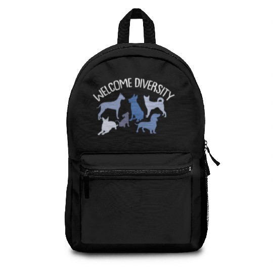 Welcome Diversity T Great For Dog Lovers Backpacks