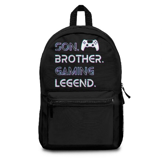 Son Brother Gaming Legend Boy Gamer Gift Backpacks