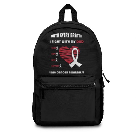 Faith Hope Love Support Squad Lung Cancer Dad Backpacks