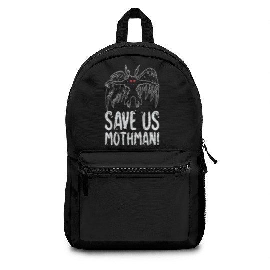 Halloween Mothman Mythical Line Art Beast Monster Backpacks