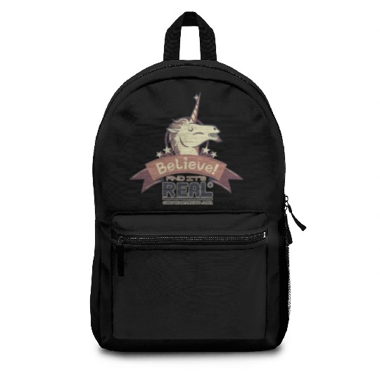 Unicorn Believe And It's Real Backpacks