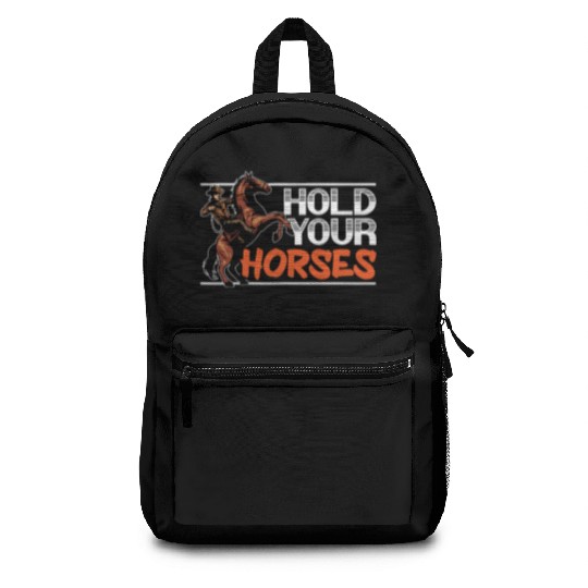 Hold Your Horses Western Rodeo Riding Cowboy Backpacks