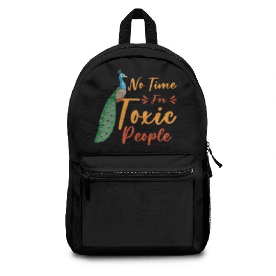 Peacock Positivity Peacock Fan Toxic People Nature Backpacks