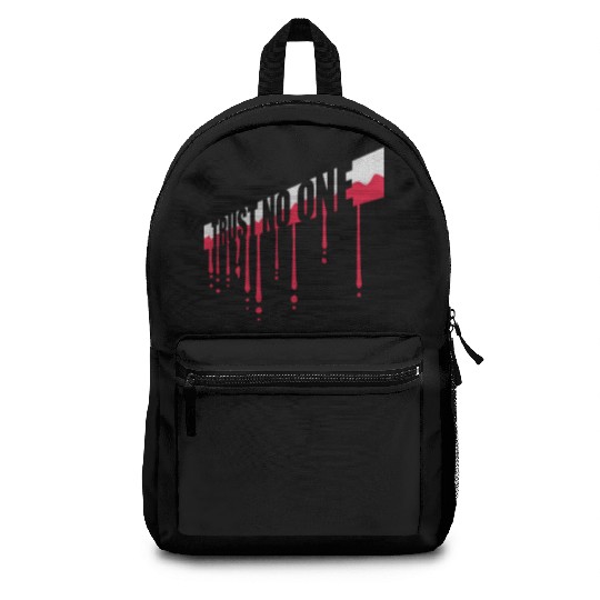 trust no one quote Backpacks