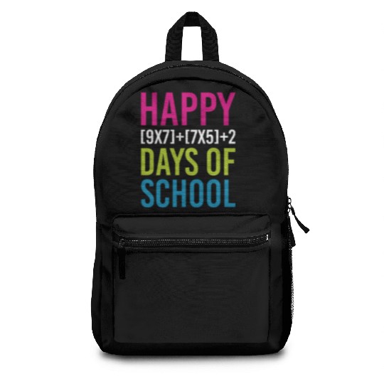 Happy 100 Days Of School Funny Math Teacher Backpacks