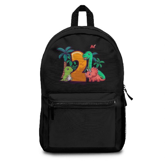2nd Birthday Trex Triceratops Dinosaur 2 Year Backpacks